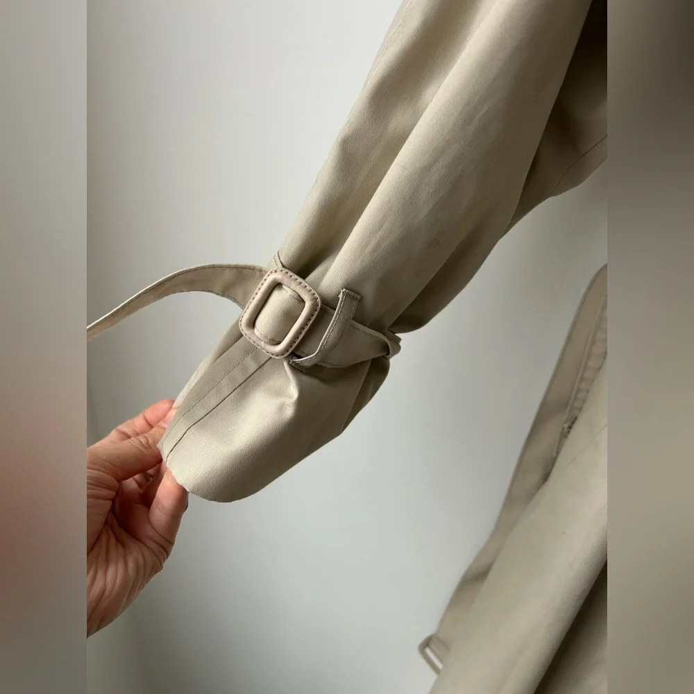 London Fog classic removable liner tan trench coat - Picture 7 of 13